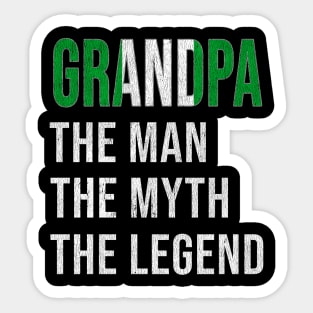 Grand Father Nigerian Grandpa The Man The Myth The Legend - Gift for Nigerian Dad With Roots From  Nigeria Sticker